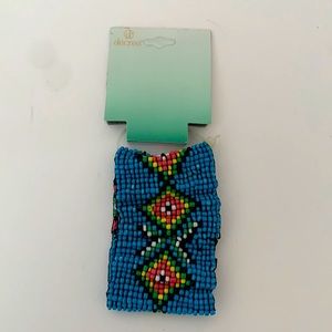 NEW Decree blue beaded bracelet tribal pattern